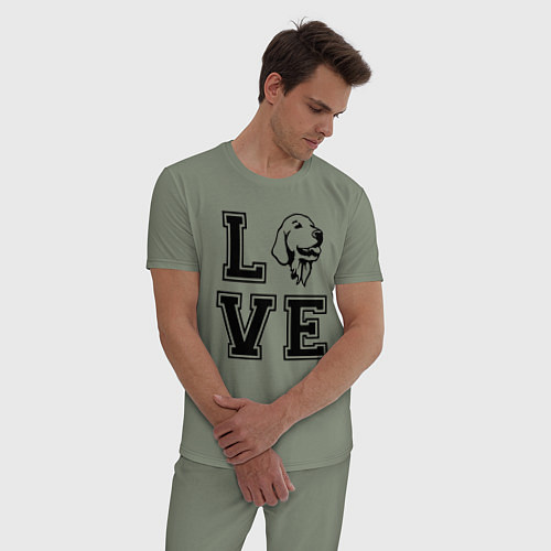 Мужская пижама Лабрадор / Авокадо – фото 3
