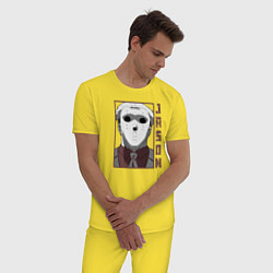 Пижама хлопковая мужская Якумо Оомори, цвет: желтый — фото 2