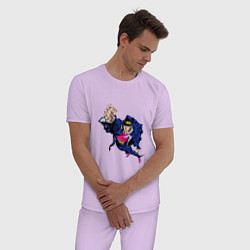 Пижама хлопковая мужская Джотаро Куджо, цвет: лаванда — фото 2
