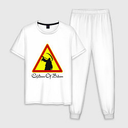 Пижама хлопковая мужская Children of Bodom Z, цвет: белый