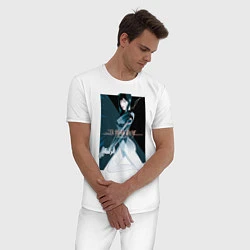 Пижама хлопковая мужская Призрак в доспехах, цвет: белый — фото 2
