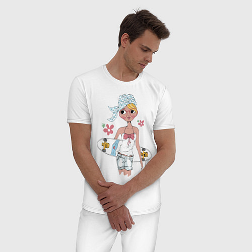 Мужская пижама Мечтательная / Белый – фото 3