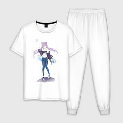 Пижама хлопковая мужская Современная Кэ Цин, цвет: белый