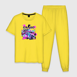 Пижама хлопковая мужская Counter Strike, цвет: желтый