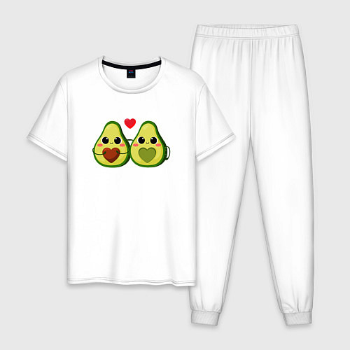 Мужская пижама Авокадо / Белый – фото 1