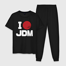 Пижама хлопковая мужская JDM, цвет: черный