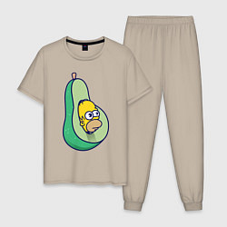 Мужская пижама Гомер авокадо