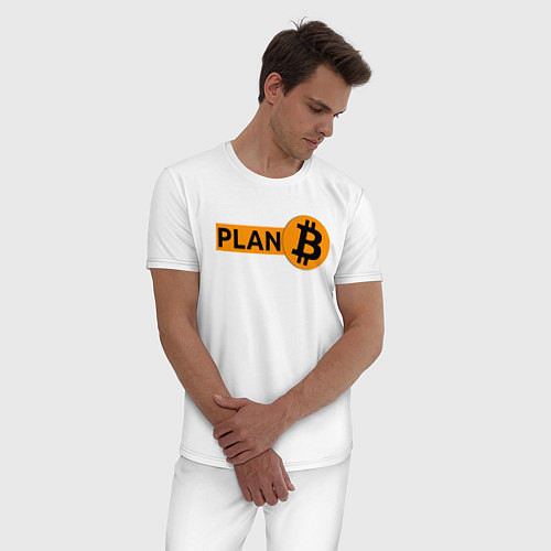 Мужская пижама BITCOIN PLAN B / Белый – фото 3