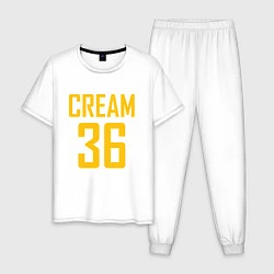 Пижама хлопковая мужская CREAM 36, цвет: белый