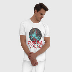 Пижама хлопковая мужская Cannibal Corpse Труп Каннибала Z, цвет: белый — фото 2
