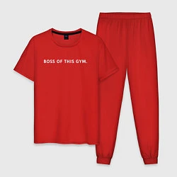 Пижама хлопковая мужская BOSS OF THIS GYM, цвет: красный