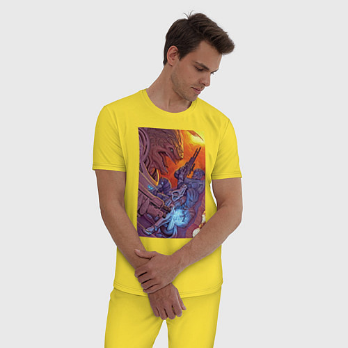 Мужская пижама Масс эффект / Желтый – фото 3