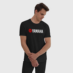 Пижама хлопковая мужская YAMAHA ЯМАХА, цвет: черный — фото 2