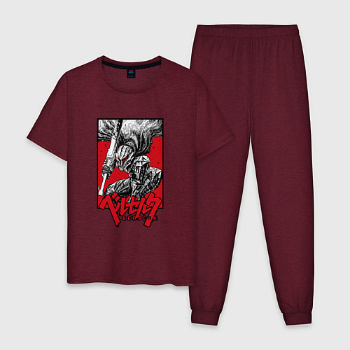 Мужская пижама BERSERK БЕРСЕРК / Меланж-бордовый – фото 1