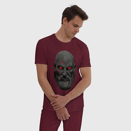 Мужская пижама Kratos ART / Меланж-бордовый – фото 3