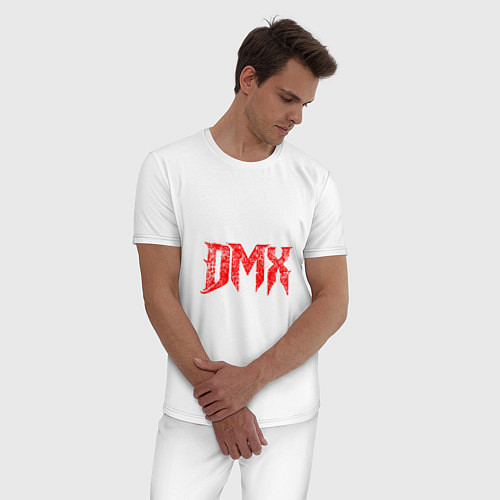 Мужская пижама Рэпер DMX логотип logo / Белый – фото 3