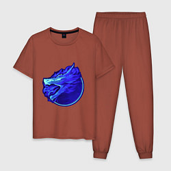 Пижама хлопковая мужская DRAGON STICKER STADOFF 2, цвет: кирпичный