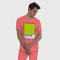 Пижама хлопковая мужская Shrek: Pantone Color, цвет: коралловый — фото 2