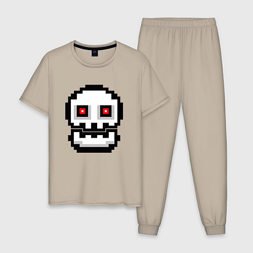 Мужская пижама Skull Geometry Dash / Миндальный – фото 1