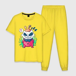 Пижама хлопковая мужская Пандао, цвет: желтый