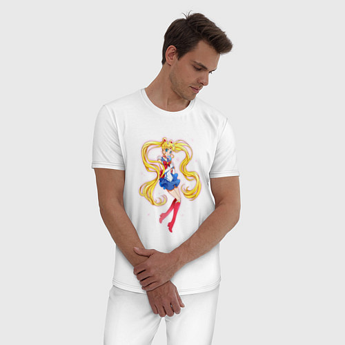 Мужская пижама Sailor Moon Kawaii / Белый – фото 3