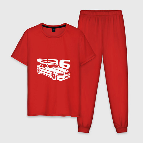 Мужская пижама BMW E 36 CLASSIC БМВ Е 36 / Красный – фото 1