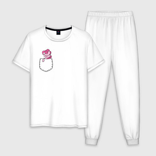 Мужская пижама Pinkie Dance в кармане / Белый – фото 1