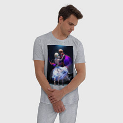 Пижама хлопковая мужская Lumine and tartaglia, цвет: меланж — фото 2