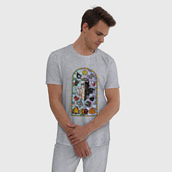 Пижама хлопковая мужская Фреска Исаак, цвет: меланж — фото 2