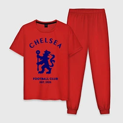 Пижама хлопковая мужская Chelsea Est. 1905, цвет: красный