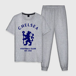 Пижама хлопковая мужская Chelsea Est. 1905, цвет: меланж