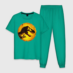 Пижама хлопковая мужская Мир Юрского Периода Власть, цвет: зеленый
