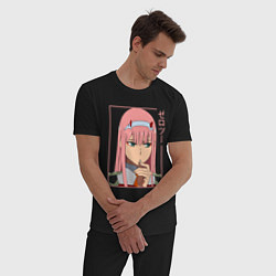 Пижама хлопковая мужская Darling in the Franxx 02, цвет: черный — фото 2