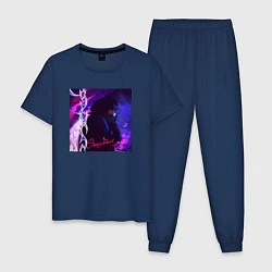 Пижама хлопковая мужская OG BUDA SEXY DRILL, цвет: тёмно-синий