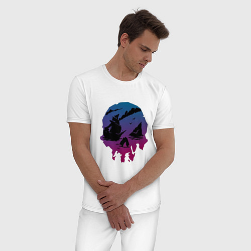 Мужская пижама Море воров / Белый – фото 3