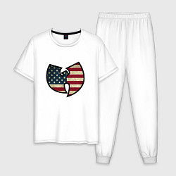 Пижама хлопковая мужская Wu-Tang USA, цвет: белый
