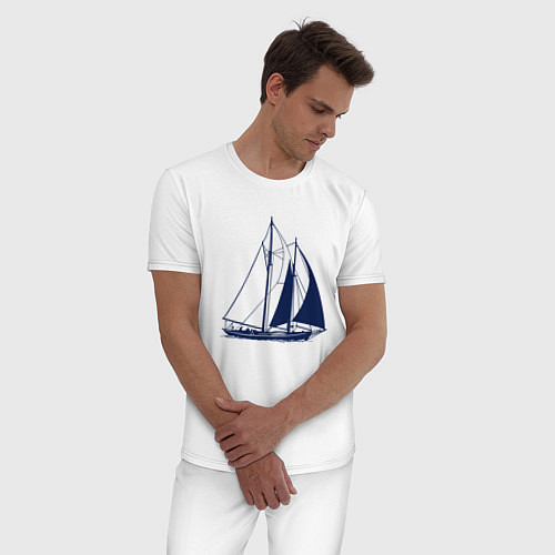 Мужская пижама Кораблик / Белый – фото 3