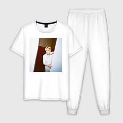 Пижама хлопковая мужская J-HOPE BTS, цвет: белый