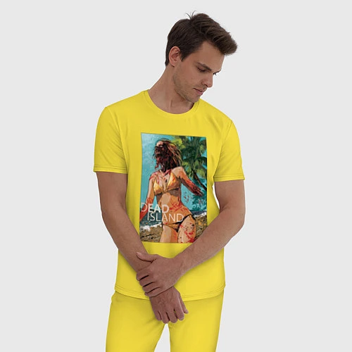 Мужская пижама Мёртвый остров / Желтый – фото 3