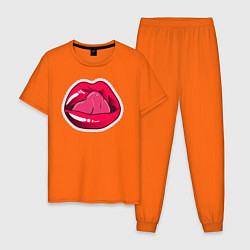 Пижама хлопковая мужская Сделай сексуально цвета оранжевый — фото 1