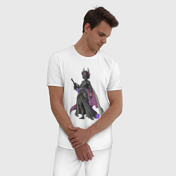 Пижама хлопковая мужская Рыцарь бездны, цвет: белый — фото 2