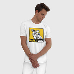Пижама хлопковая мужская Mark It Zero Большой Лебовски, цвет: белый — фото 2