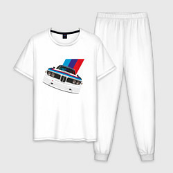 Пижама хлопковая мужская Sport BMW, цвет: белый