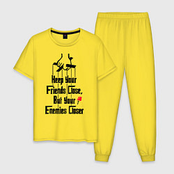Пижама хлопковая мужская Крестный отец, The Godfather, цвет: желтый