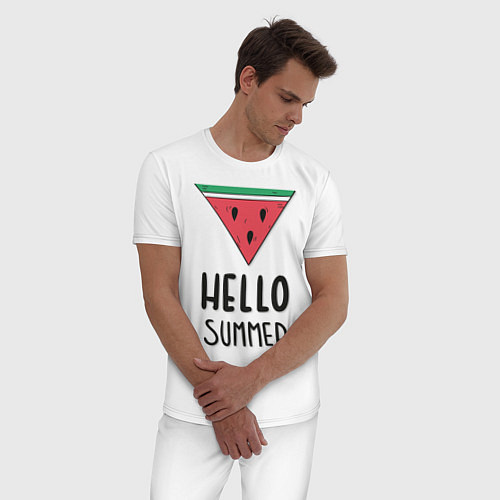 Мужская пижама HELLO SUMMER / Белый – фото 3