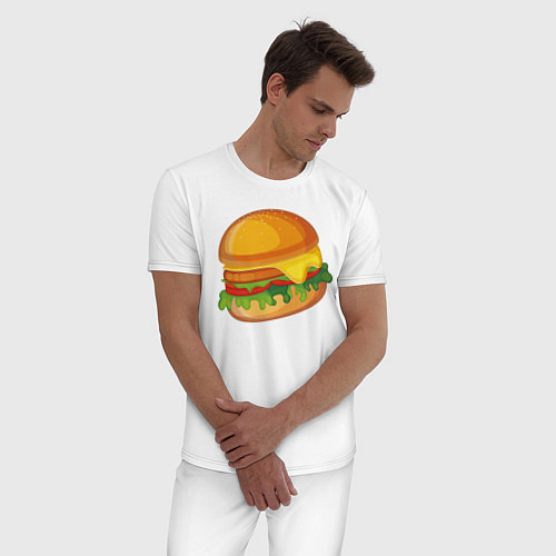 Мужская пижама My Burger / Белый – фото 3