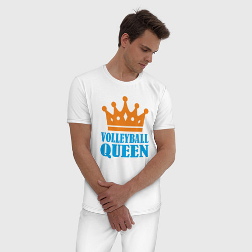 Мужская пижама Королева Волейбола / Белый – фото 3