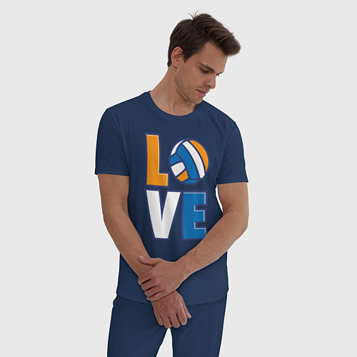 Мужская пижама Love Volleyball / Тёмно-синий – фото 3