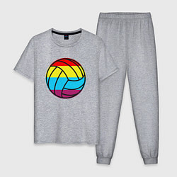 Пижама хлопковая мужская Color Ball, цвет: меланж