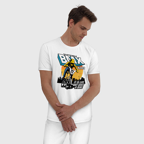 Мужская пижама BMX как образ жизни / Белый – фото 3